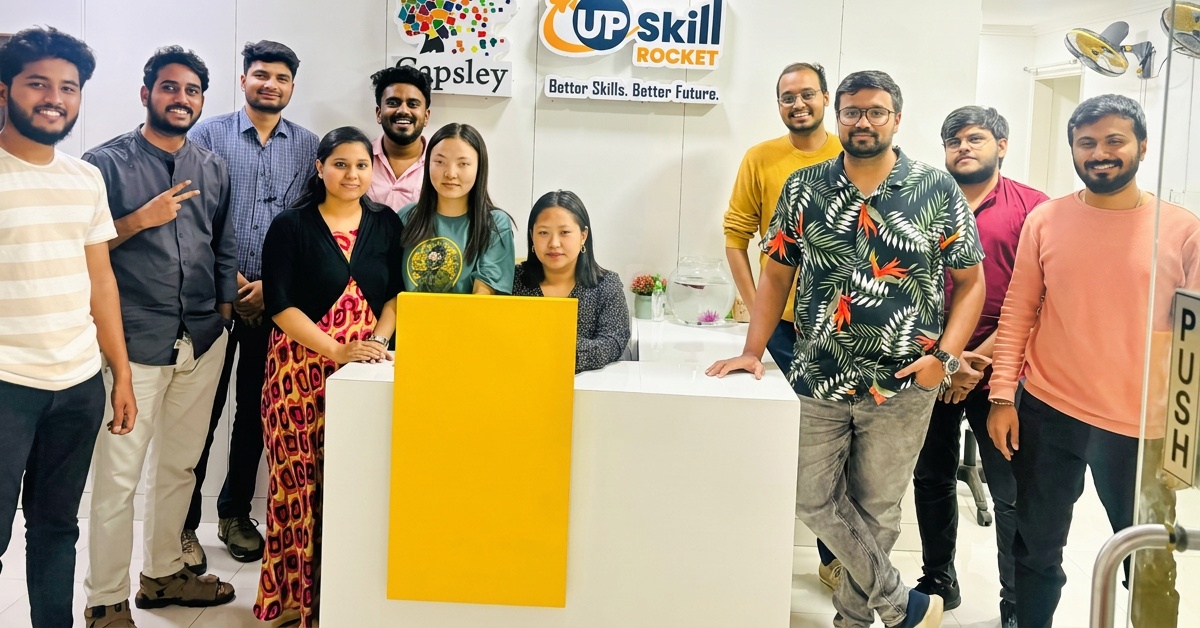 The Capsley team at the Bengaluru office reception
